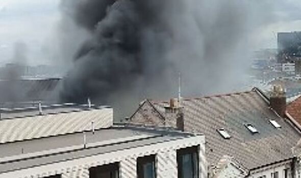birmingham fire live: city centre blaze sparks panic as smoke fills the sky