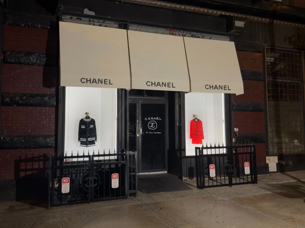 in new york’s chinatown, tom sachs has recreated chanel’s paris flagship out of plywood and paint