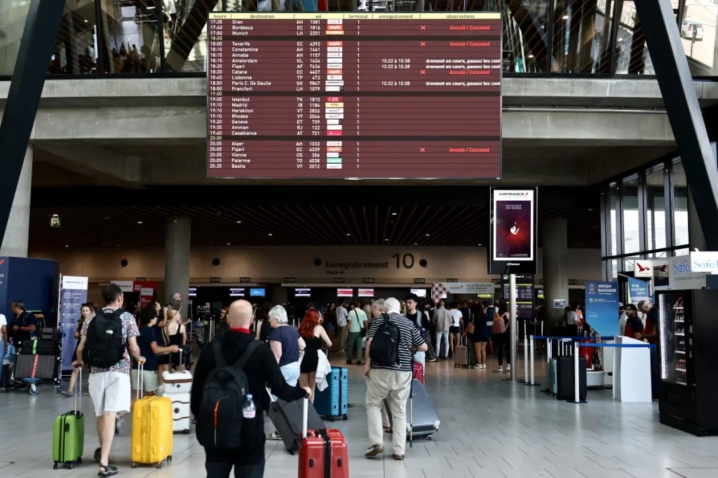 air passengers in france face flight delays and cancellations due to strike