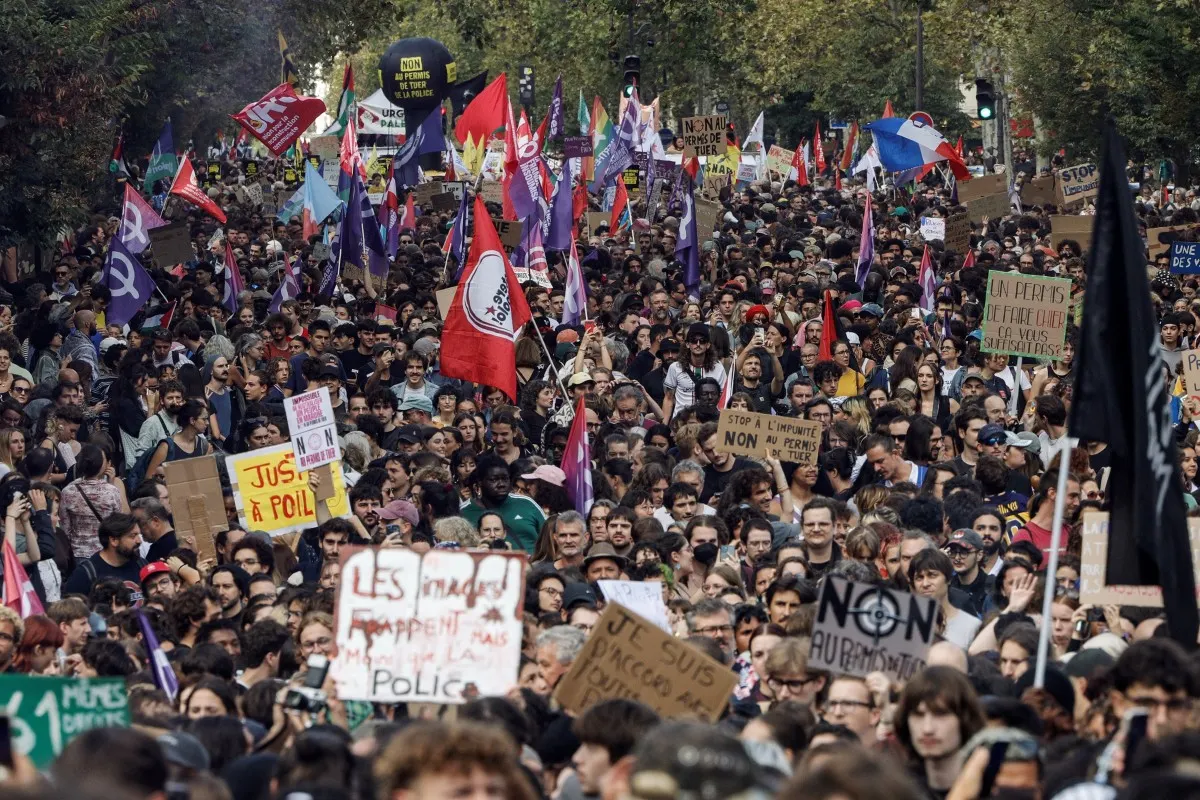 thousands march in france against ‘licence to kill’ draft law