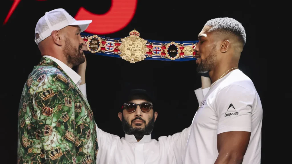 fury and joshua are best of enemies in friendly london launch