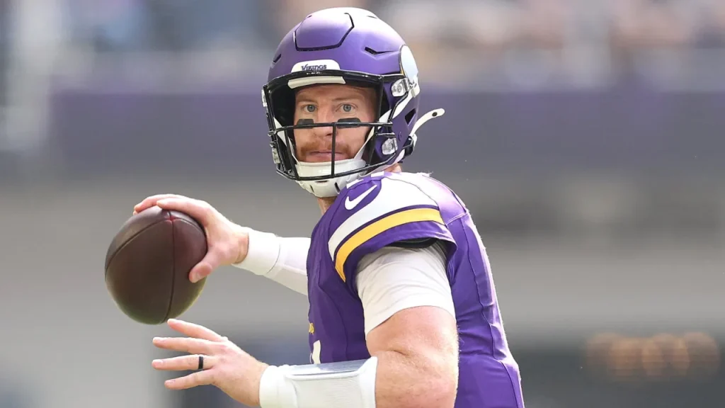 vikings' carson wentz gets deflating news after stepping in for kyler murray