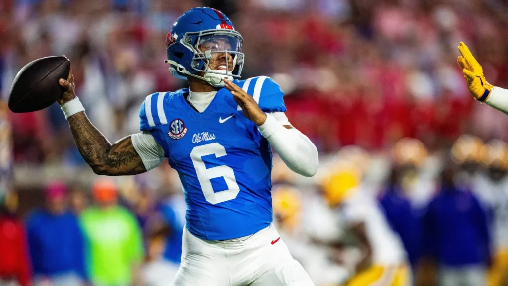 sam leavitt vs. trinidad chambliss draft stock: ole miss qb makes statement by outperforming lsu counterpart