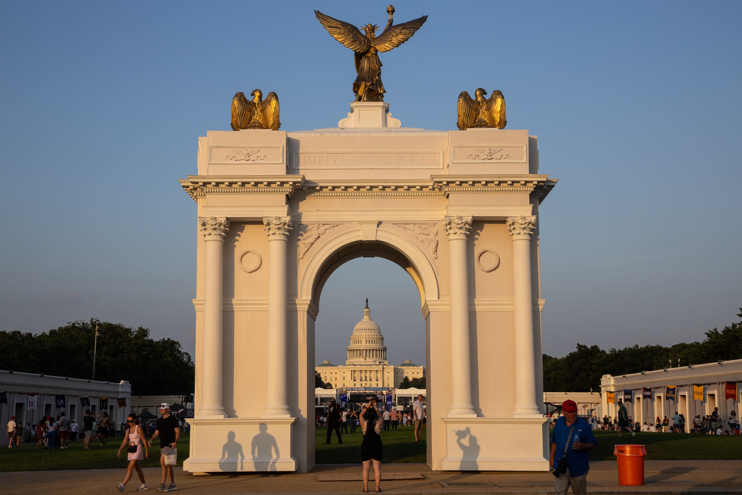 groundbreaking for trump's arch will begin soon, burgum says