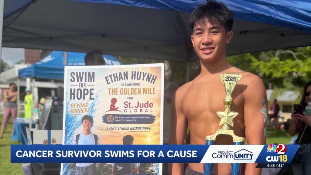 Florida teen swimmer inspires kids fighting cancer florida teen swimmer inspires kids fighting cancer