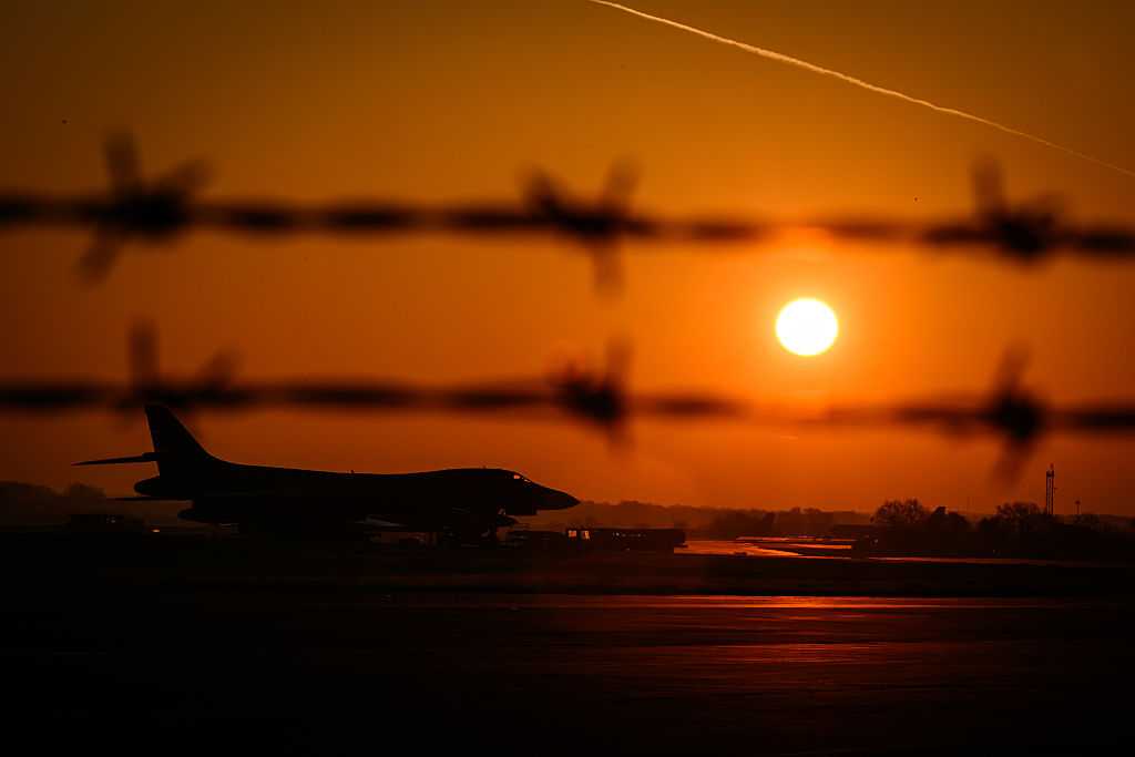 several arrested on suspicion of explosives offensives near uk base used by us forces