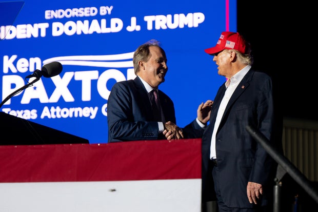 trump delivers $10 million to ken paxton in first major contribution of midterms