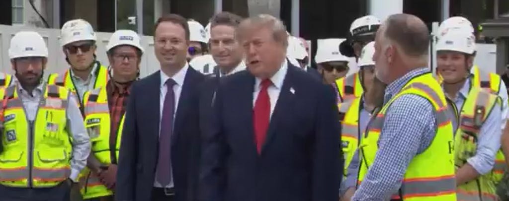 ban backfires as trump holds event but there are no microphones to record sound