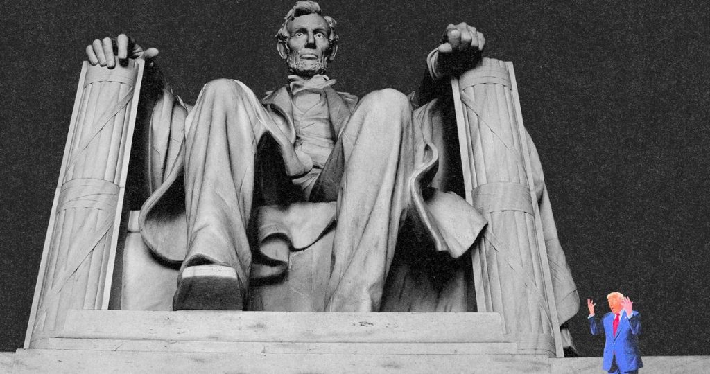 trump is locked in a posthumous feud with abe lincoln