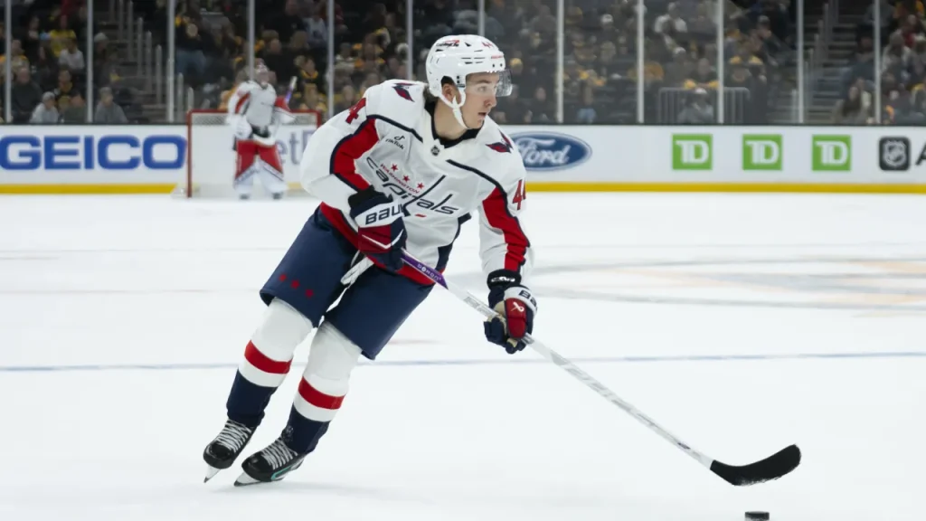 capitals rookie cole hutson faces off against brother lane in first for family