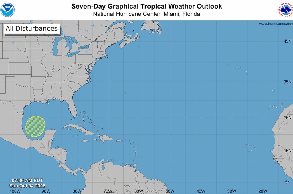 hurricane center watching for tropical trouble in gulf