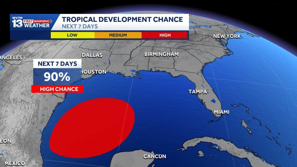 tracking the tropics: gulf disturbance on nhc’s radar this week
