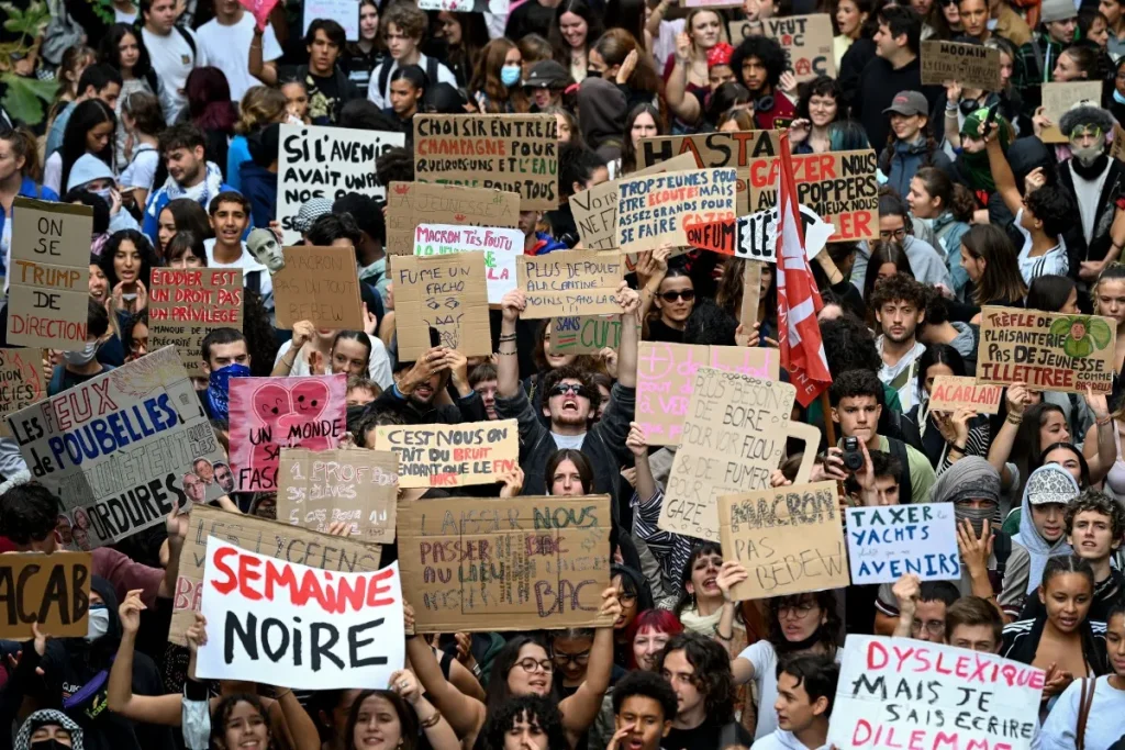 france vows to deploy 3,000 substitute teachers after fresh student protests