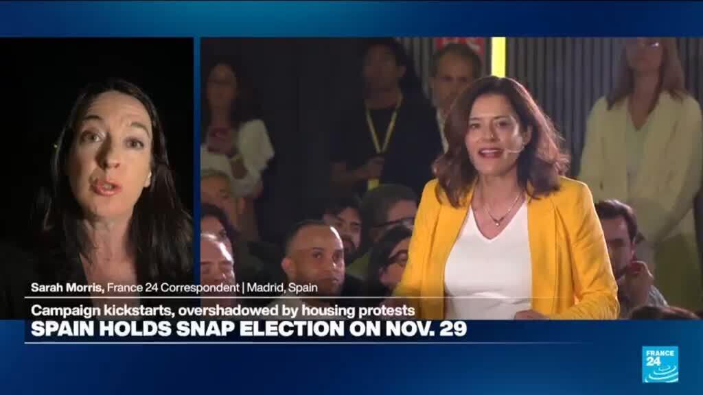 spanish pm begins vote campaign overshadowed by housing protests