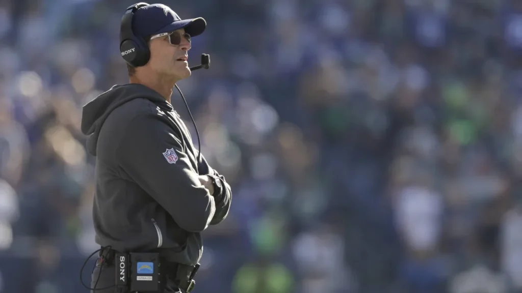 jim harbaugh gives worrying answer after chargers fall to 0 5