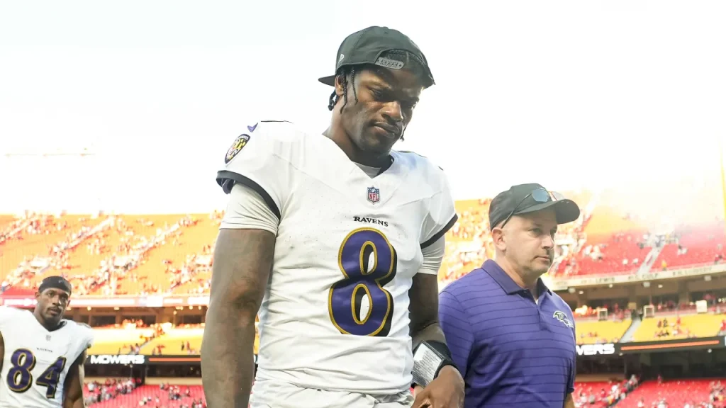 lamar jackson sends 1 word message over ankle injury status