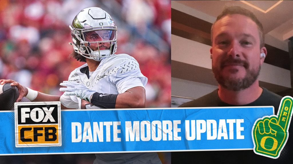 oregon coach dan lanning gives positive update on dante moore