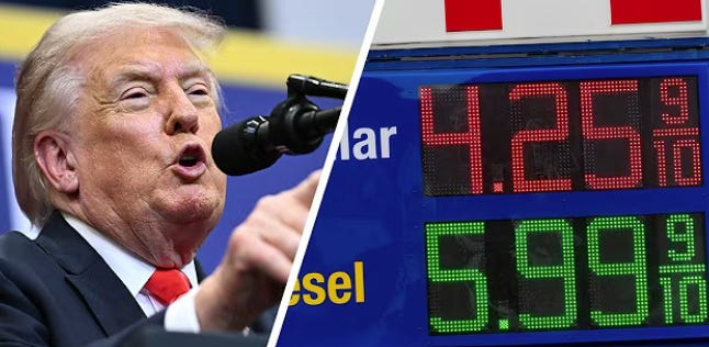 trump blames blue states, not his iran war, for gas prices