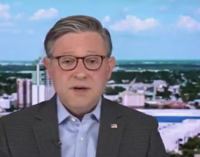 mike johnson sounds frantic and panicked as he is about to lose his job
